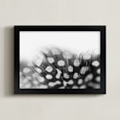 "Spotty Lashes" - Art Print in Black & White Polka by Karen Kardatzke - Framed