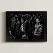 "A kid's sorrow" - Art Print in Black and White by Arash Fattahi Acosta - Framed
