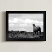 "Desert Dreamer" - Art Print in Black and White by Leslie Le Coq - Framed