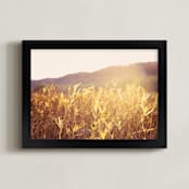"River Warmth" - Art Print in Golden by Erin Niehenke - Framed
