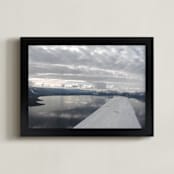 "Tahoe in Winter" - Art Print in winter grey by Jeff Vilkin - Framed