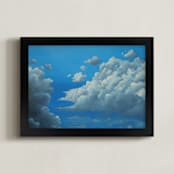 ""Flight"" - Art Print in Sky Blue by Emily Magone - Framed