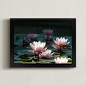 "Ode to Monet" - Art Print in Light pink by Kimberli Smith - Framed
