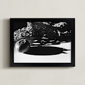 "Persimmon in the Sun" - Art Print in Black by Elky Ink - Framed