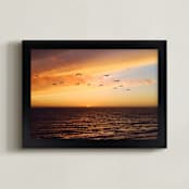 "Half Moon Sunset" - Art Print in Sunset orange by Jeff Vilkin - Framed
