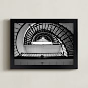 "Lighthouse Spiral" - Art Print in Spiral Black by Jeff Preuss - Framed