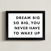 "Dream So Big" - Art Print in Newsprint by hi-lighter inc. - Framed