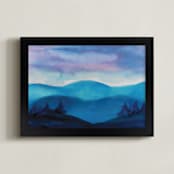 "Serenity Abounds" - Art Print in Sky by Roopali - Framed