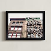 "SoHo Looking Up" - Art Print in SoHo Neutral by Deana Clement - Framed