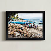 "indo kids no.1" - Art Print in one color by Monica Gussow - Framed