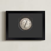 "Find Direction II" - Art Print in Charcoal by Jayna B - Framed