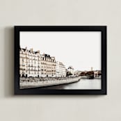 "Au Revoir II" - Art Print in Gold by Becca Beers - Framed