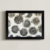 "Rustic Wood" - Art Print in brown ivory by Alexis Arnold - Framed