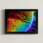 "Rainbow Lightning" - Art Print in night by raven erebus - Framed