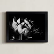 "Petals in Black & White" - Art Print in black and white by Alexis Arnold - Framed