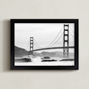 "The Icon (Black & White)" - Art Print in Ocean Grey by Elan Alvarez Sherman - Framed