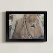 "Draft Horse" - Art Print in Vintage Brown by Alexis Arnold - Framed