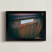 "Old Dodge" - Art Print in dark rust by Alexis Arnold - Framed