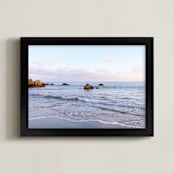 "Malibu Dreaming" - Art Print in Sky Blue by Kathy Par - Framed