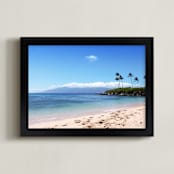 "Serene Maui" - Art Print in Dark Blue Sky by Kathy Par - Framed