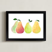 "Fresh Pears" - Art Print in Pear Green by Kristian Gallagher - Framed