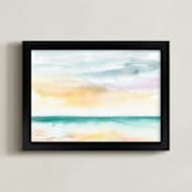 "Shimmering Shore" - Art Print in Sea by Lindsay Megahed - Framed