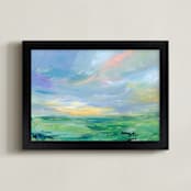 "Pleasant Valley" - Art Print in Lilac by Lindsay Megahed - Framed