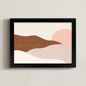 "Desert Sun" - Art Print in neutral by Kayla Dawson - Framed
