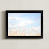 "Field of Light" - Art Print in Hopeful Blue by Jayna B - Framed