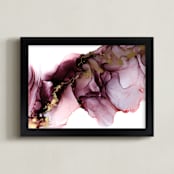 "Golden Aubergine" - Art Print in Eggplant Purple by Kathy Par - Framed