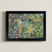 "Greenonthepark" - Art Print in Allgreens by Susanna Nousiainen - Framed