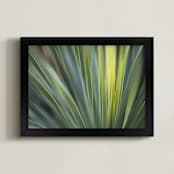 "Linear in Green" - Art Print in Cool Leaf Green by Carol Schiraldi - Framed