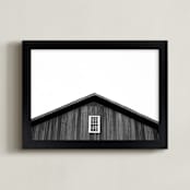 "Barn Betty" - Art Print in Barn Gray by K.Short - Framed