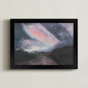 "Nightrider" - Art Print in dark by Susanna Nousiainen - Framed