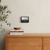 "Foggy Basketball Court" - Art Print in Asphalt by Becky Nimoy - In a Room