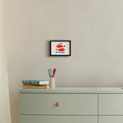 "French Fish" - Art Print in Scarlet by Morgan Kendall - In a Room
