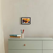 "Friendly foxes" - Art Print in Desert orange by Rafael Yaniger - In a Room