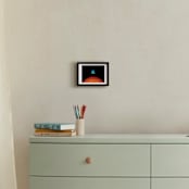 "Little Blue Rocket Ship" - Art Print in Little Rocket Blue by Nathan Poland - In a Room