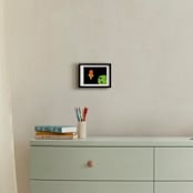"Cute Rocket Ship" - Art Print in Cute Orange by Nathan Poland - In a Room