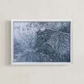 "Winter Etching No. 2" - Art Print in Ice by Janie Allen - Framed