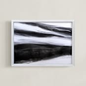 "Black Tie Silver" - Art Print in Silver Black by Teodora Guererra - Framed