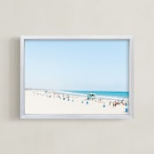 "Santa Monica Blues" - Art Print in Color by Jessica C Nugent - Framed