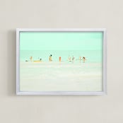 "Joy Ride 2" - Art Print in Emerald Green by Rega - Framed