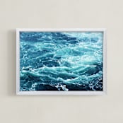 "Vortex" - Art Print in Ocean by ALICIA BOCK - Framed