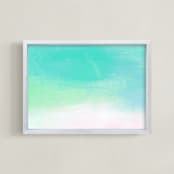 "Laniakea" - Art Print in Sea Green by Artsy Canvas Girl Designs - Framed