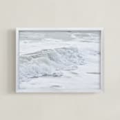 "Coastal Cream II" - Art Print in Coastal White by Charlotte Mello Stevenson - Framed