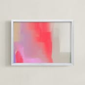 "Feeling Moxie" - Art Print in Magic Potion Red by Artsy Canvas Girl Designs - Framed