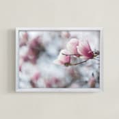 "cordially pink" - Art Print in blushing pink by Alicia Abla - Framed