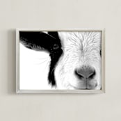 "Pawnee" - Art Print in Black and White by Leslie Le Coq - Framed