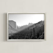 "Yosemite First Rays" - Art Print in Black & White by Sea and Sky - Framed